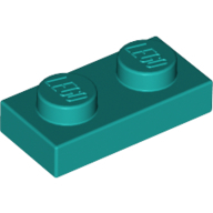 Plate 1X2 - Bright Bluish Green