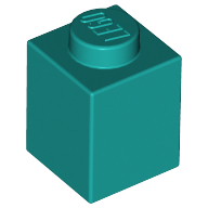 Brick 1X1 - Bright Bluish Green