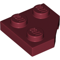 Plate 2X2, Corner, 45 Deg. - Dark Red