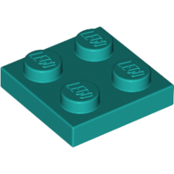 Plate 2X2 - Bright Bluish Green