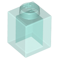 Brick 1X1 - Transparent Light Blue