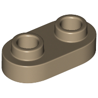 Plate 1X2, Rounded, No. 1 - Sand Yellow