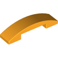 Plate W. Bow 1X4X2/3 - Flame Yellowish Orange