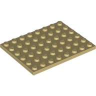 Plate 6X8 - Brick Yellow