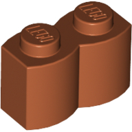 Palisade Brick 1X2 - Dark Orange