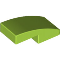 Plate W. Bow 1X2X2/3 - Bright Yellowish Green