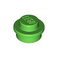 Plate 1X1 Round - Bright Green