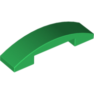 Plate W. Bow 1X4X2/3 - Dark Green