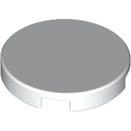 Flat Tile 2X2, Round - White