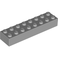 Brick 2X8 - Medium Stone Grey