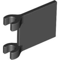Flag With 2 Holders - Black