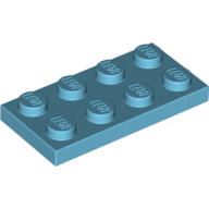 Plate 2X4 - Medium Azur