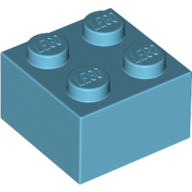 Brick 2X2 - Medium Azur