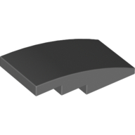 Brick W. Bow 2X4 - Dark Stone Grey