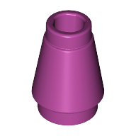 Nose Cone Small 1X1 - Bright Reddish Violet