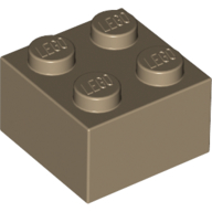 Brick 2X2 - Sand Yellow
