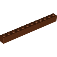 Brick 1X12 - Reddish Brown