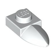 Plate 1X1 W/Tooth - White