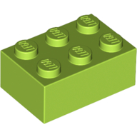 Brick 2X3 - Bright Yellowish Green