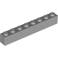 Brick 1X8 - Medium Stone Grey