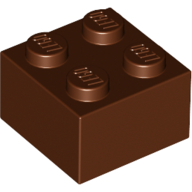 Brick 2X2 - Reddish Brown