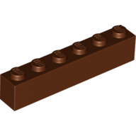 Brick 1X6 - Reddish Brown