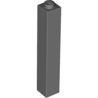 Brick 1X1X5 - Dark Stone Grey