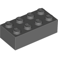 Brick 2X4 - Dark Stone Grey