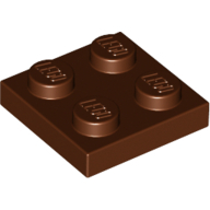 Plate 2X2 - Reddish Brown