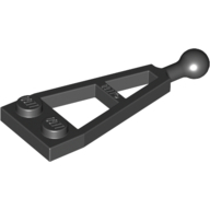 Plate 1X2X4 W. Ball - Black