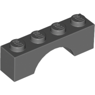 Brick W. Bow 1X4 - Dark Stone Grey