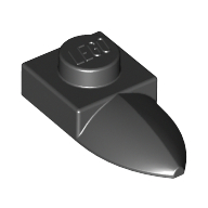 Plate 1X1 W/Tooth - Black