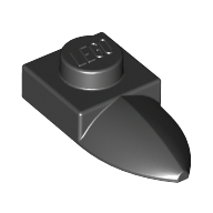 Plate 1X1 W/Tooth - Black