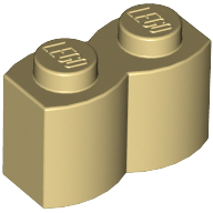 Palisade Brick 1X2 - Brick Yellow