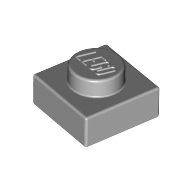 Plate 1X1 - Medium Stone Grey