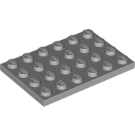 Plate 4X6 - Medium Stone Grey