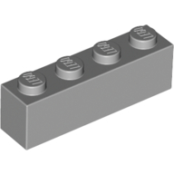 Brick 1X4 - Medium Stone Grey