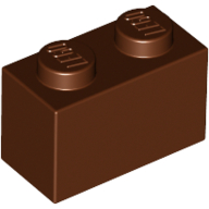 Brick 1X2 - Reddish Brown