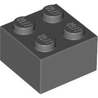 Brick 2X2 - Dark Stone Grey