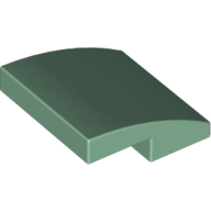 Plate W. Bow  2X2X2/3 - Sand Green