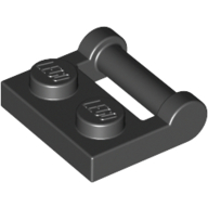 Plate 1X2 W. Stick 3.18 - Black