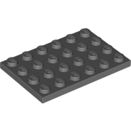 Plate 4X6 - Dark Stone Grey