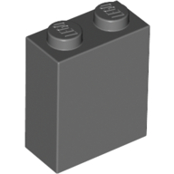 Brick 1X2X2 - Dark Stone Grey
