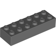 Brick 2X6 - Dark Stone Grey