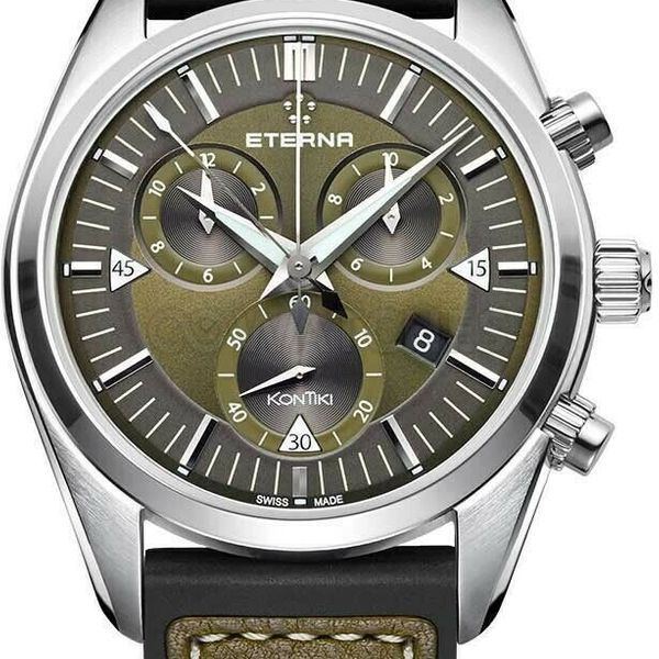 Eterna 1250.41.50.1360 - KonTiki Quartz Chronograph Khaki