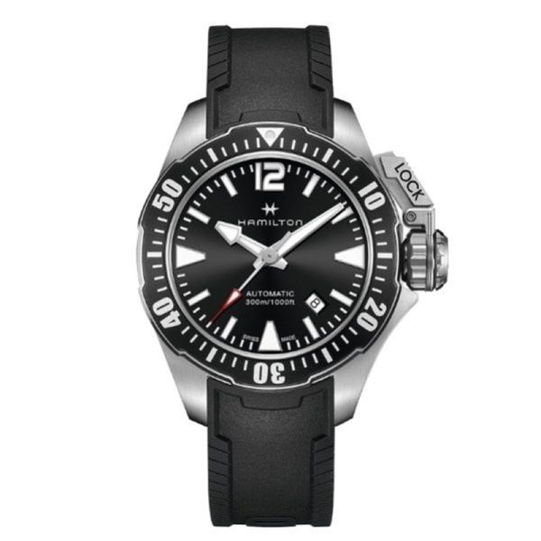 Hamilton H77605335 - Frogman Auto Black Strap