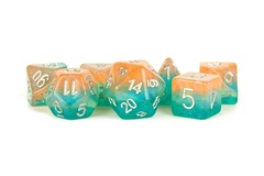 Layered Stardust Sunset 16mm Resin Poly Dice Set