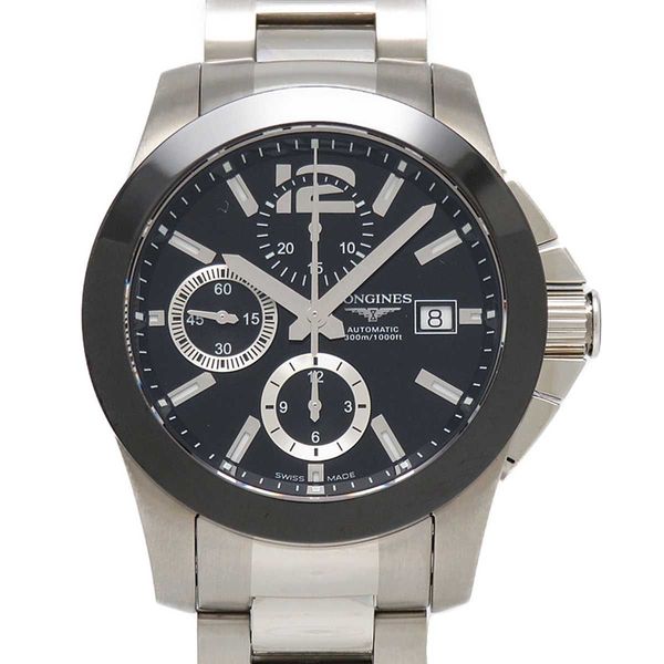 Longines L3.661.4.56 - Conquest Chronograph Ceramic Bracelet