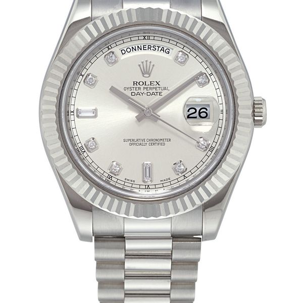 Rolex 218239 - Day-Date II White Gold Chocolate Roman
