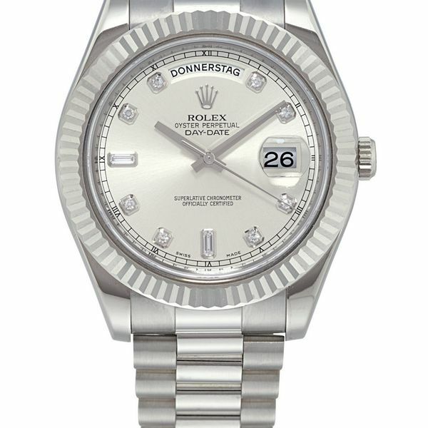 Rolex 218239 - Day-Date II White Gold Chocolate Roman